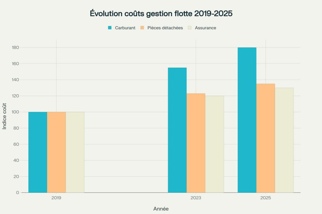 Évolution des coûts de flotte 2019-2025